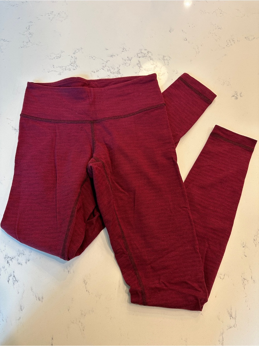 Lululemon Pique Rust Berry Bumble Berry Luon Wunder Under Leggings size 6